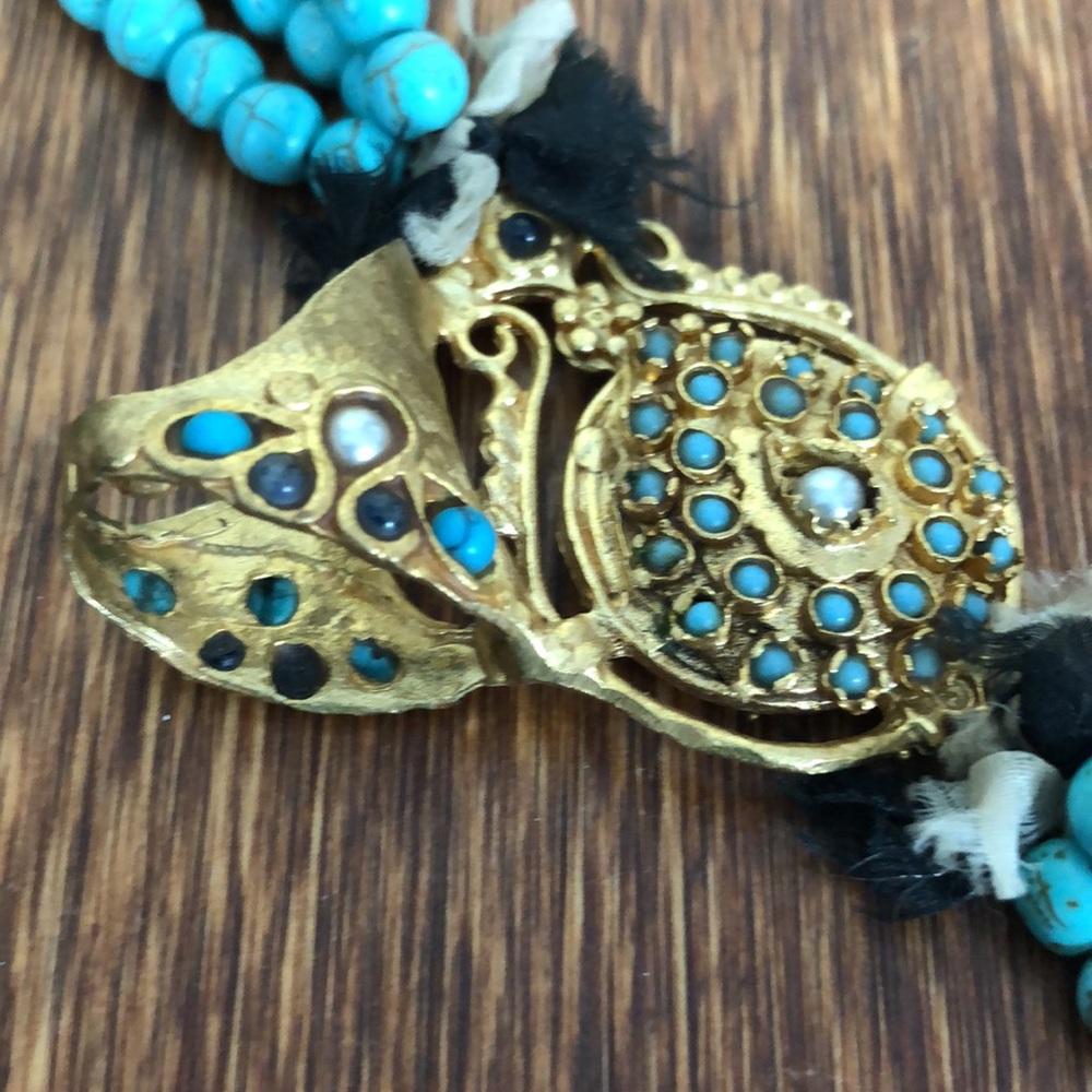 Gorgeous Turkish Multi-Strand Statement Necklace - image 6